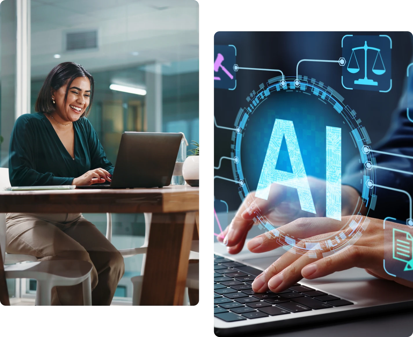 Person working on laptop